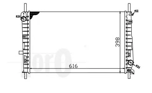 017-017-0005 LORO Радиатор охлаждения двигателя (фото 1)