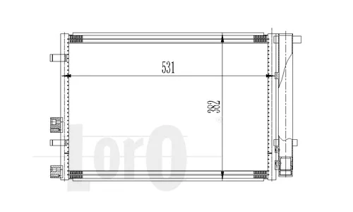 019-016-0022 LORO Радиатор кондиционера (фото 1)