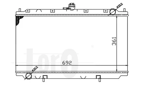 033-017-0004 LORO Радиатор охлаждения двигателя (фото 1)