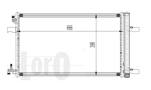 037-016-0037 LORO Радиатор кондиционера (фото 1)