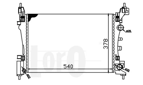 037-017-0062 LORO Радиатор охлаждения двигателя (фото 1)