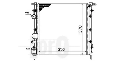 042-017-0008 LORO Радиатор охлаждения двигателя (фото 1)