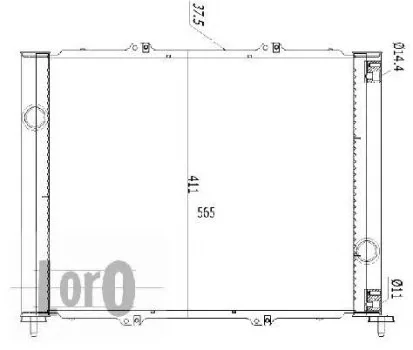 042-017-0065-B LORO Радиатор охлаждения двигателя (фото 1)