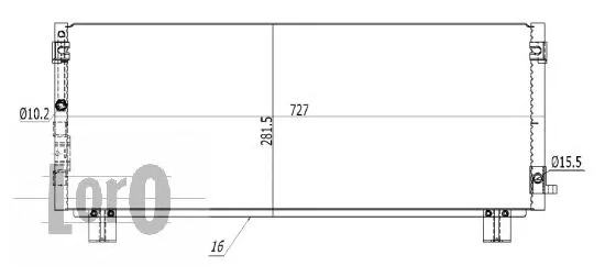 051-016-0021 LORO Радиатор кондиционера (фото 1)