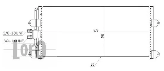 053-016-0006 LORO Радиатор кондиционера (фото 1)