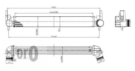 053-018-0011 LORO Интеркулер (радиатор интеркулера) (фото 1)