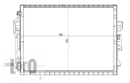 054-016-0033 LORO Радиатор кондиционера (фото 1)