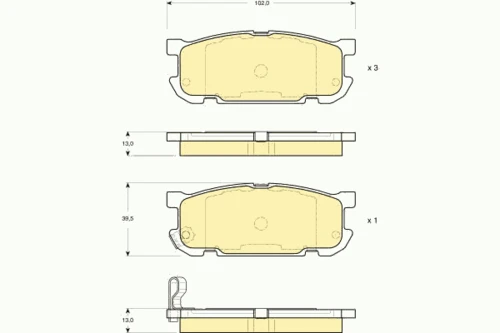 6133039 GIRLING Комплект тормозных колодок, дисковый тормоз (фото 2)