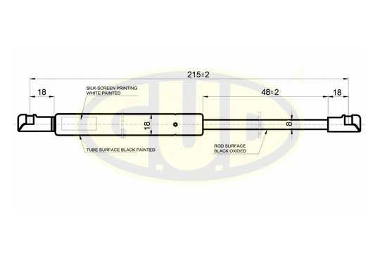 GGS010141 G.U.D Газовая пружина, капот (фото 1)