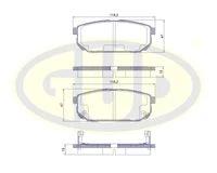 GBP104202 G.U.D Комплект тормозных колодок, дисковый тормоз (фото 2)