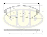 GBP098600 G.U.D Комплект тормозных колодок, дисковый тормоз (фото 2)
