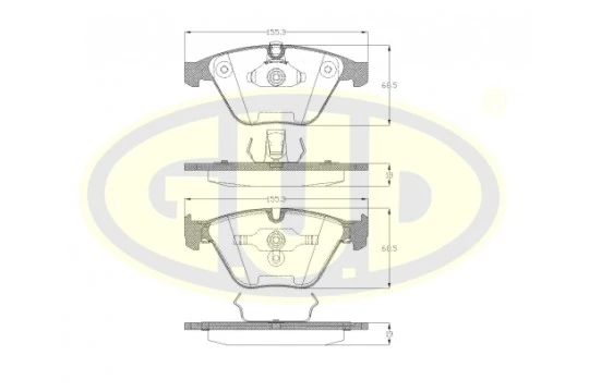 GBP085700 G.U.D Комплект тормозных колодок, дисковый тормоз (фото 1)