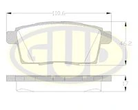 GBP126800 G.U.D Комплект тормозных колодок, дисковый тормоз (фото 2)