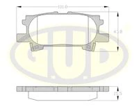 GBP104000 G.U.D Комплект тормозных колодок, дисковый тормоз (фото 2)