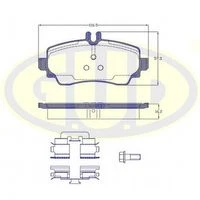 GBP065000 G.U.D Комплект тормозных колодок, дисковый тормоз (фото 2)