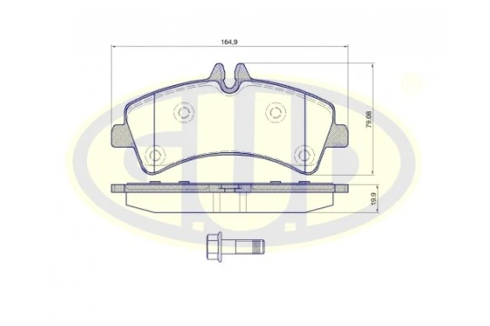 GBP124700 G.U.D Комплект тормозных колодок, дисковый тормоз (фото 1)