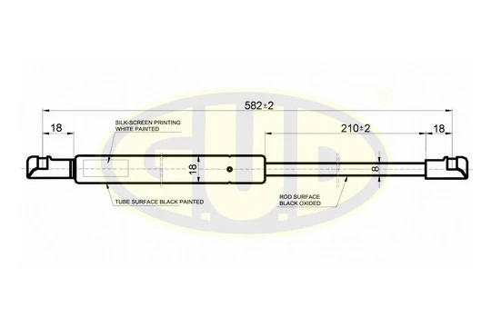 GGS020431 G.U.D Газовая пружина, дверь (фото 1)