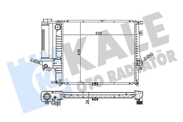 348800 KALE OTO RADYATÖR Радиатор, охлаждение двигателя (фото 2)