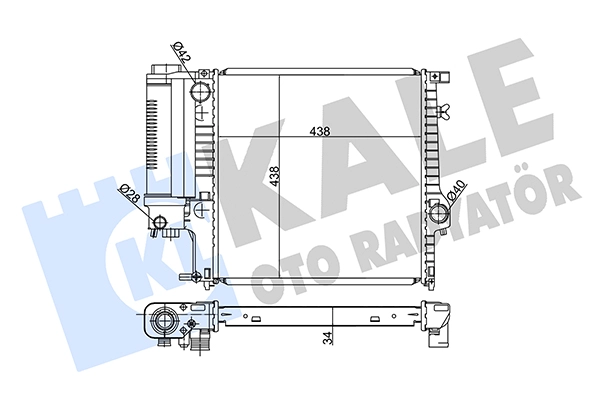 349000 KALE OTO RADYATÖR Радиатор, охлаждение двигателя (фото 2)