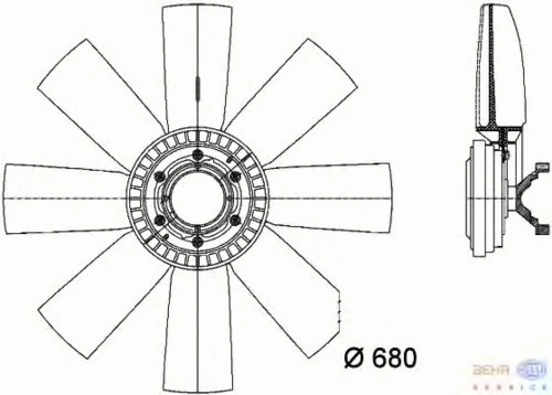 8MV 376 731-461 BEHR/HELLA/PAGID Вентилятор охлаждения радиатора (фото 2)