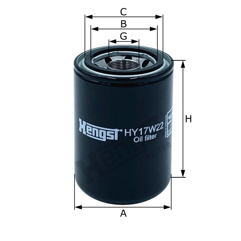 HY17W22 HENGST Фильтр, система рабочей гидравлики (фото 2)