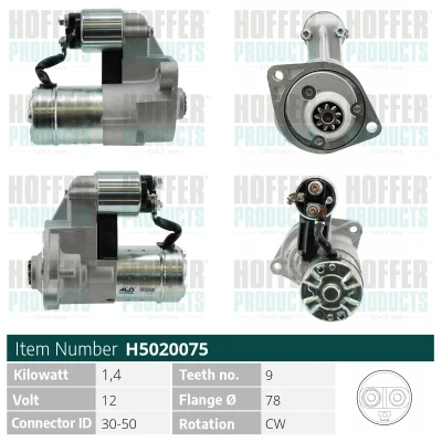 H5020075 HOFFER Стартер (фото 2)
