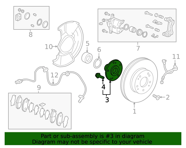 44600TGGA00 HONDA Hub assy., fr. (фото 2)