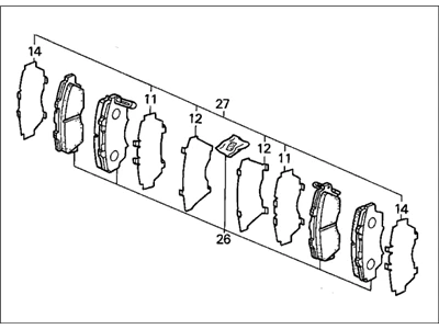 45022S87A01 HONDA Тормозные колодки дисковые 45022s87a01 (фото 3)