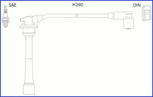 134528 HITACHI/HUCO Комплект проводов зажигания (фото 2)