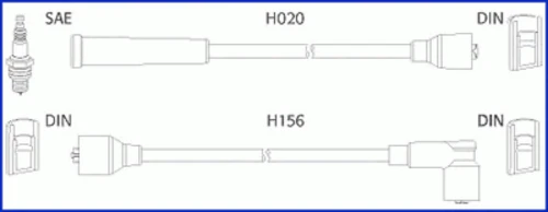 134227 HITACHI/HUCO Комплект проводов зажигания (фото 2)
