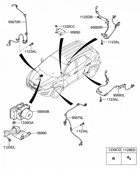 956702S300 HYUNDAI/KIA/MOBIS Датчик abs 956702s300 (фото 6)