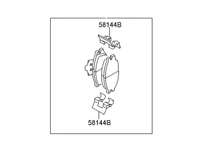 5810126A20 HYUNDAI/KIA/MOBIS Тормозные колодки дисковые 5810126a20 (фото 2)