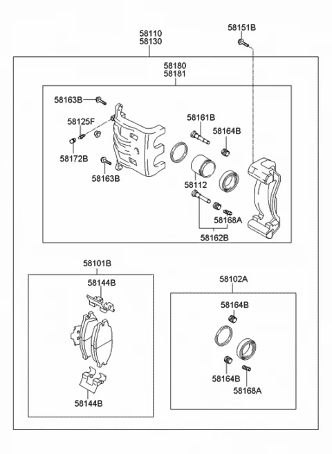 5810126A20 HYUNDAI/KIA/MOBIS Тормозные колодки дисковые 5810126a20 (фото 3)