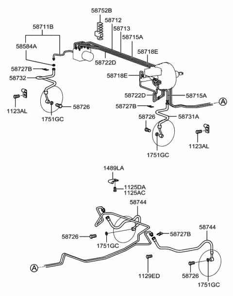 5873139001 HYUNDAI/KIA/MOBIS Шланг тормозной системы (фото 2)