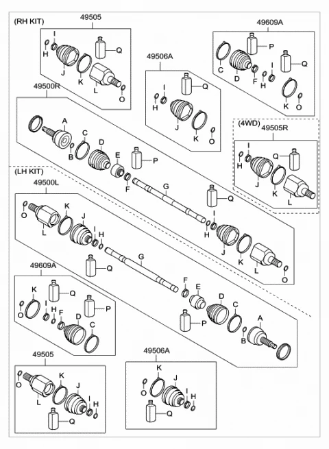 495972S200 HYUNDAI/KIA/MOBIS Шрус внутренний ix35 (фото 2)