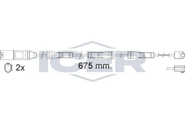 610561E ICER Сигнализатор, износ тормозных колодок bmw (фото 1)