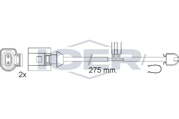 610565E ICER Сигнализатор, износ тормозных колодок vag (фото 1)