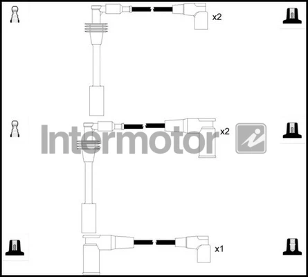 76162 INTERMOTOR Комплект проводов зажигания (фото 2)