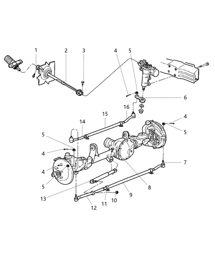 52088511 CHRYSLER Наконечник централ. рул.тяги левый jeep (фото 6)