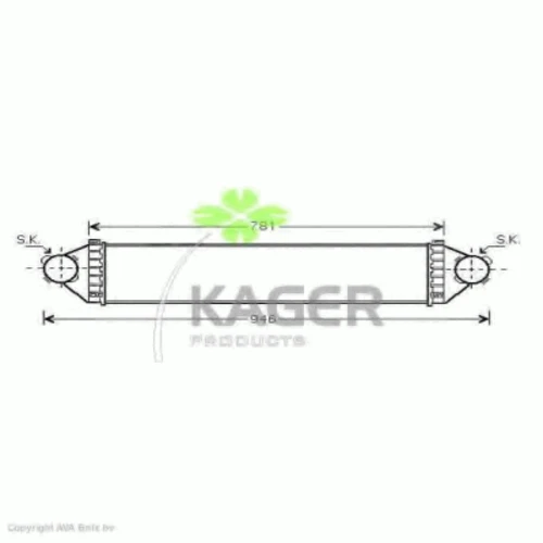 31-3905 KAGER Интеркулер (радиатор интеркулера) (фото 2)