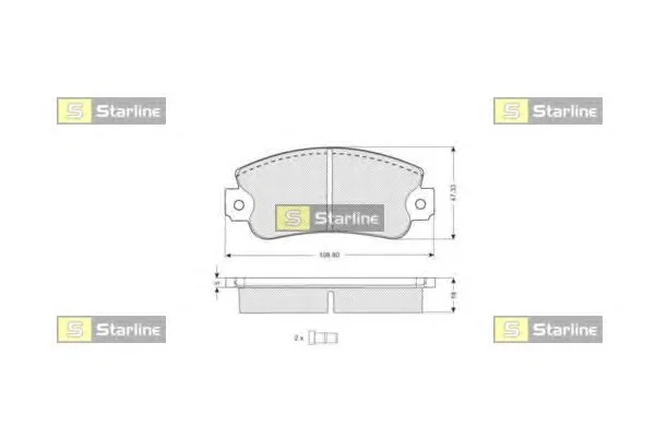 BD S026 STARLINE Тормозные колодки (фото 1)