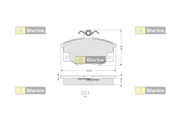 BD S029 STARLINE Тормозные колодки (фото 1)