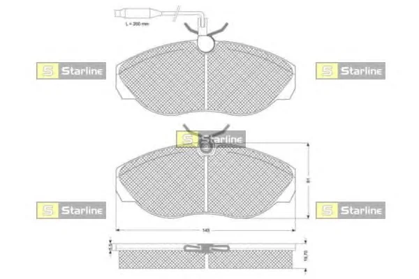 BD S032 STARLINE Тормозные колодки (фото 1)