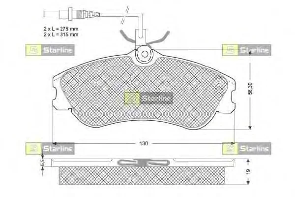 BD S035 STARLINE Тормозные колодки (фото 1)