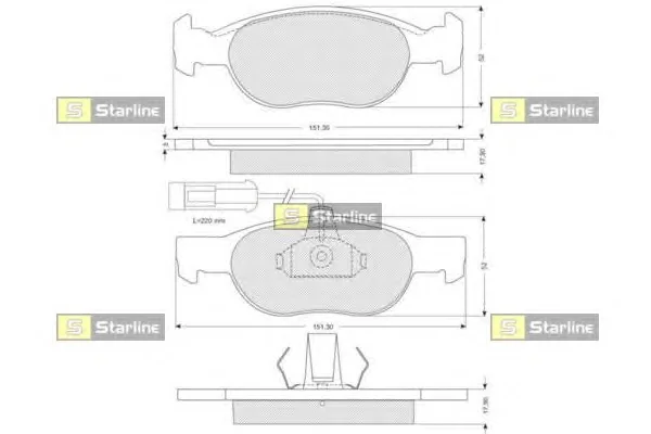 BD S058 STARLINE Тормозные колодки (фото 1)