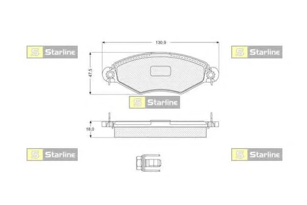 BD S060 STARLINE Тормозные колодки (фото 1)