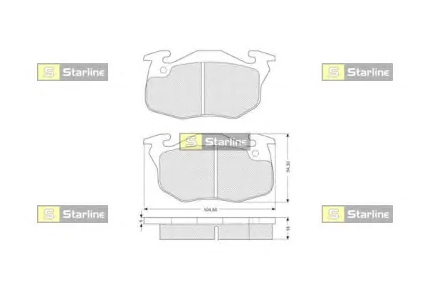 BD S107 STARLINE Тормозные колодки (фото 1)