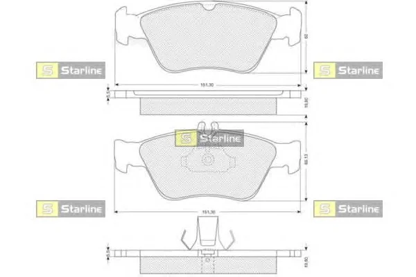 BD S227 STARLINE Тормозные колодки (фото 1)