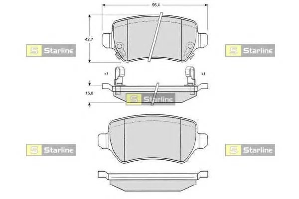 BD S320 STARLINE Тормозные колодки (фото 1)