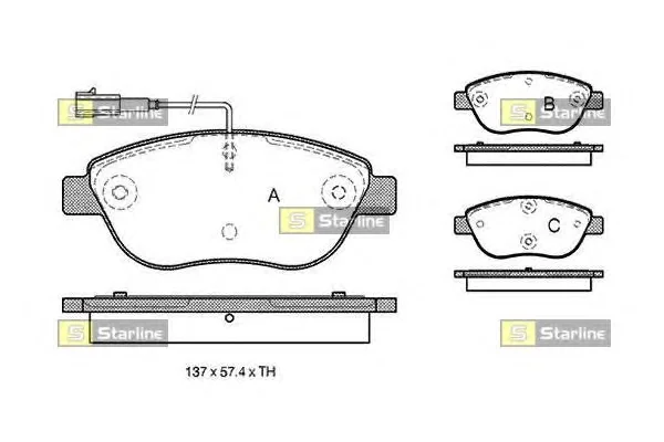 BD S324 STARLINE Тормозные колодки (фото 1)